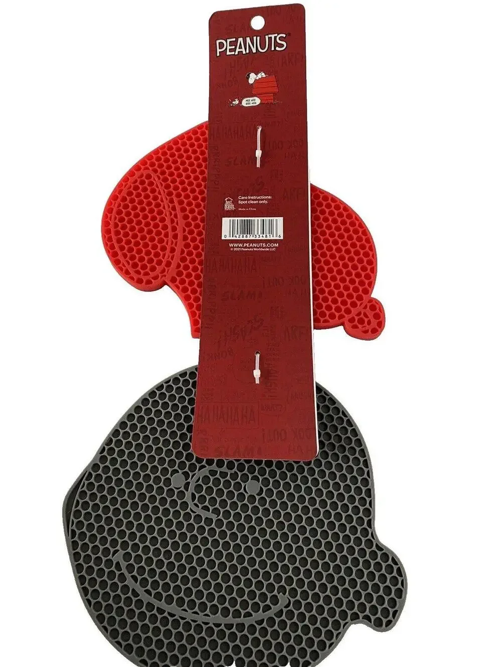 Snoopy Peanuts Silicone Kitchen Trivets 2pc Cute Cartoon Pot Holder Set